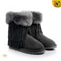 Ladies Shearling Fringe Winter Boots CW314428