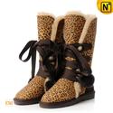 Ladies Leopard Print Snow Boots Shearling Lining CW314410