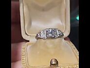 Antique Engagement Ring - Diamond & Platinum Art Deco