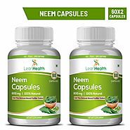 LeanHealth Neem Extract Helps in Blood Purify | Purifier, Anti Inflammatory, Skin Wellness, Body Detox Supplement of ...