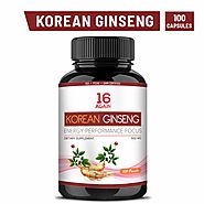 16 Again - Korean Red Ginseng for Energy, Performance and Focus - 500mg, 100 Capsules