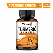 Farmity Turmeric Curcumin 95% Curcuminoids with Bioperine Extract - 800mg 60 capsules (Pack-1)