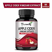 Farmity Apple Cider Vinegar Powder Capsule For Weight Management - 500 mg 60 Capsules