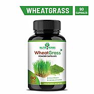 Nutriherbs 100% Natural & Pure Wheatgrass Extracts 800 Mg 90 Capsules (Pack of 1)