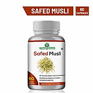 Nutriherbs Safed Musli Organic 800 Mg 60 Capsules (Pack of 1)