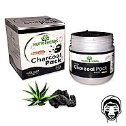 Nutriherbs Activated Charcoal Facepack with Aloe Vera | For Men & Women 100 gm (Pack of 1)