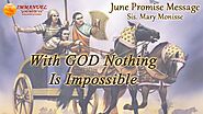 June Month Promise Message - 2020 | Prophetic Message - God Will Make A Way l Sister Mary Monisse
