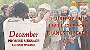 December Month Promise Message 2020 l Give Thanks To The Lord l Sister Mary Monisse