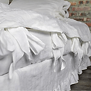Get Soft Elegance With Bow Ties Linen Duvet Cover
