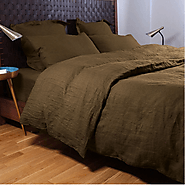 Sleep Well Under Your "Coffee" Duvet Cover Made From All-Natural Linen