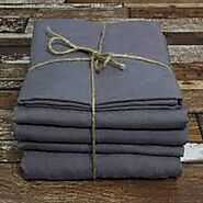 Buy 100 % Linen Sheets Set Lead Grey From Linenshed Australia