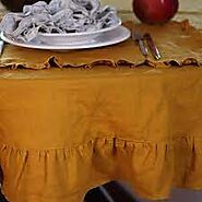 Make Your meal Special With Linen Ruffles Tablecloth