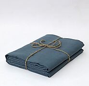 Bed Linen Flat Sheet French Blue