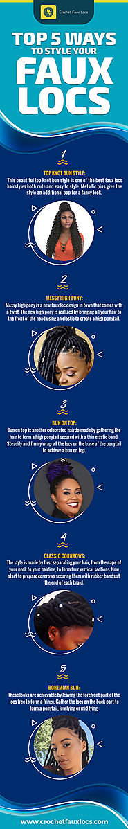 Top 5 way to Style your Faux Locs