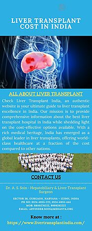 Most Reliable Liver Transplant cost in India