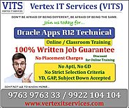 Oracle Apps R12 Technical Online/Classroom Training With 100% Written Job Guarantee