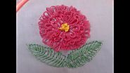 Loop Stitch, Buttonhole Stitch | Flower | Hand Embroidery