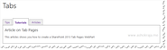 Tab Pages WebPart in SharePoint 2013 based on jQuery Easy Tabs without combining multiple web parts - Ashok Raja's Blog