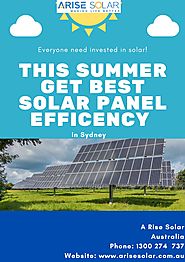 This Summer Get Best Solar Panel Efficiency in Sydney