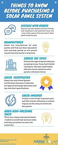 Things to Know Before Purchasing a Solar Panel System