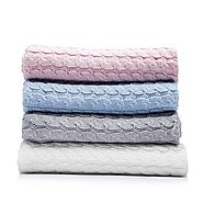 Organic Cotton Cable Knitted Baby Blanket – Vkaire