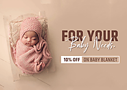 Baby Blanket - 100% Organic Cotton Knitted Toddler Blanket – Vkaire