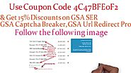 15% Discounts on GSA Search Engine Ranker GSA Captcha Breaker Discounts Coupon Codes