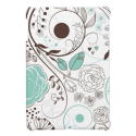 Blue und Brown Whimsical Flowers iPad Mini Case from Zazzle.com