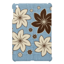 Floral design on blue iPad mini cases from Zazzle.com