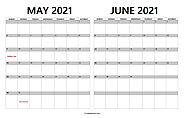 May June 2021 Calendar on One Page