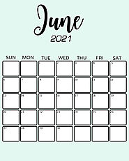 Free & Cute June 2021 Calendars