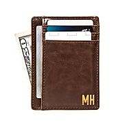 Personalized Front Pocket Leather Wallet - Basic | Swanky Badger