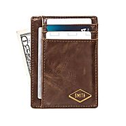 Personalized Front Pocket Leather Wallet - Diamond | Swanky Badger