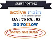 I will give you guest post on activerain with dofollow link