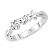 Fancy Shapes Diamond Ring | Combo of 4 sparkling diamonds