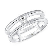 Tapered Baguette Diamond Double Band | 3 Colors