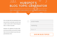 Suffering from writer's block? Let Hubspot help!