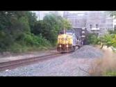 CSX Locomotive Train 7600 7688 from tunnel WEST POINT NY