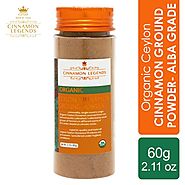 Organic Ceylon Cinnamon Ground Powder - Alba Grade 60 gram | Ceylon Cinnamon Ground Powder | Pure Ground Cinnamon Pow...