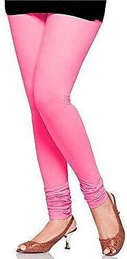 Dark Pink Color Premium Four Way Stretchable Cotton Lycra Leggings - Lgp32