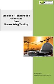 Bid Bond / Tender Bond Guarantee for Contractors