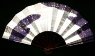 Japanese Dance Fan Mai Ogi Hand Fan Paper Fan Sensu Silver Gold Purple F57 Clouds Sky