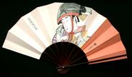 Japanese Dance Fan Mai Ogi Beautiful Woman in Hand Fan F168 Ukiyoe Print by Utamaro