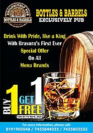 Enjoy Special Offer of Buy 1 Get 1 Free on Drinks at Bottles 'n' Barrels