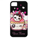 Kawaii skull cupcake with stars and hearts iPhone 5 cases from Zazzle.com