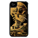 Van Gogh Skull With Burning Cigarette iPhone Case from Zazzle.com