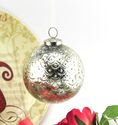 Dotted Christmas Hanging Glass Ball Ornament (Round)