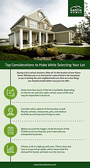 Top Considerations to Make While Selecting Your Lot | Lancia Homes