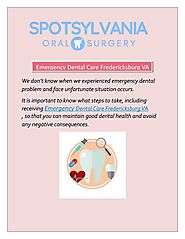 Book Appointment For Emergency Dental Care Fredericksburg VA - Spotsylvania Oral Surgery by Spotsylvania Oral Surgery...