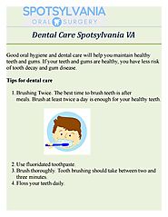 Best Dental Care in Spotsylvania VA - Spotsylvania Oral Surgery by Spotsylvania Oral Surgery - Issuu